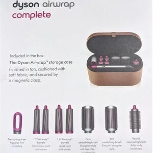 Dyson Airwrap Complete with Pink and Gray Attachments